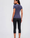 Round Neck Short Sleeve Active T-Shirt