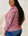 Woven Right V-Neck Long Sleeve Cardigan