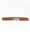 Zinc Alloy Buckle Elastic PU Belt