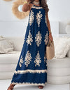 Printed Spaghetti Strap Sleeveless Maxi Dress