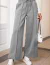 Drawstring Wide Leg Pants with Pockets