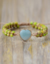 Handmade Heart Shape Natural Stone Bracelet