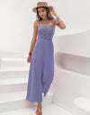 Openwork Spaghetti Strap Wide Leg Jumpsuit