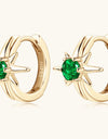 Lab-Grown Emerald Huggie Earrings