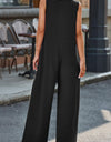 Full Size V-Neck Wide Strap Jumpsuit