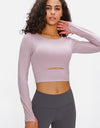 Long Sleeve Cropped Top With Sports Strap