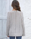 Openwork V-Neck Sweater