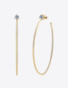 Adored 925 Sterling Silver Moissanite Hoop Earrings