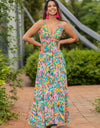 Twisted Printed V-Neck Cami Dress