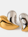 Heart Shape Stainless Steel Stud Earrings