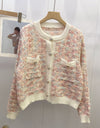 Heathered Button Up Long Sleeve Cardigan