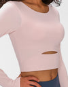 Long Sleeve Cropped Top With Sports Strap