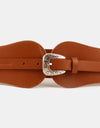Wide Elastic Belt with Alloy Buckle