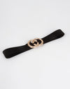Double Hoop Buckle Elastic Belt