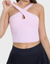 Crisscross Grecian Neck Active Cami