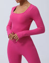 Twisted Backless Long Sleeve Jumpsuit