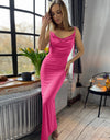 Backless Cowl Neck Sleeveless Cami Dress