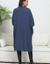 Open Front Dropped Shoulder Cardigan