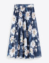 Full Size Floral Tie-Waist Skirt