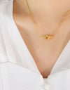 18K Gold-Plated Titanium Steel Knot Necklace