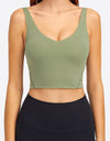 Deep V-Neck Crop Sports Bra