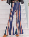 Striped Flare Leg Pants