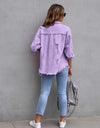 Distressed Drop Shoulder Denim Jacket