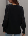 Rib-Knit Plunge Raglan Sleeve Cardigan