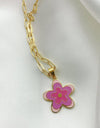 Flower Pendant Stainless Steel Necklace