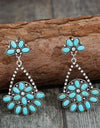 Artificial Turquoise Teardrop Earrings