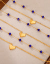 Titanium Steel Section Crystal Double-Layered Necklace