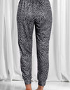Full Size Leopard Drawstring Pocketed Pants
