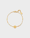 Sunflower Shape 18K Gold-Plated Bead Bracelet