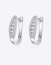 Moissanite Rhodium-Plated Earrings
