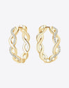 Moissanite Crisscross Hoop Earrings