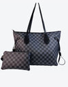 Checkered PVC Two-Piece Bag Set