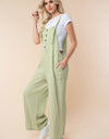 White Birch Texture Sleeveless Wide Leg Jumpsuit