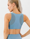 Round Neck Wide Strap Active Bra
