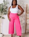 Double Take Full Size Smocked Wide Waistband Wide Leg Pants