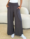 Double Take Full Size Smocked Wide Waistband Wide Leg Pants