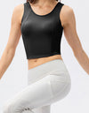 Round Neck Wide Strap Active Tank