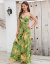 Printed Surplice Spaghetti Strap Dress