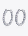 Moissanite 925 Sterling Silver Huggie Earrings