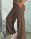 Drawstring Wide Leg Pants with Pockets