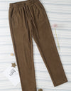 Drawstring Straight Pants with Pockets