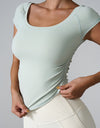 Round Neck Short Sleeve Active T-Shirt