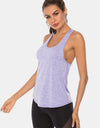Full Size Scoop Neck Wide Strap Active Tank
