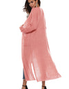 Long Sleeve Open Front Buttoned Cardigan