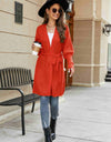 Open Front Lantern Sleeve Cardigan