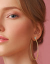 Adored 925 Sterling Silver Moissanite Hoop Earrings